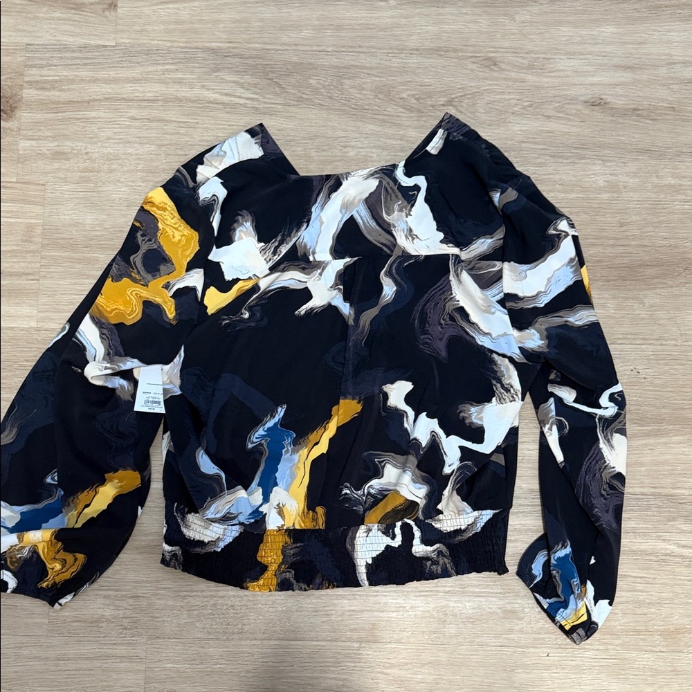 Nine West Black and Gold Abstract Blouse - Picture 5 of 5